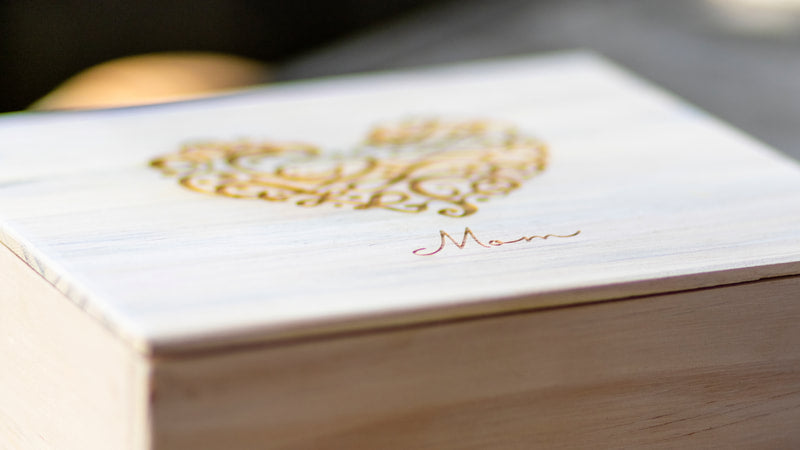 Handcrafted Pine keepsake music box with family photos and memories - Music Box SA Cape Town