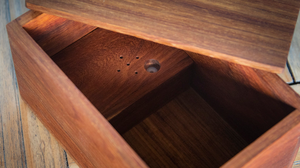 Handcrafted Kiaat keepsake music box - Music Box SA Cape Town
