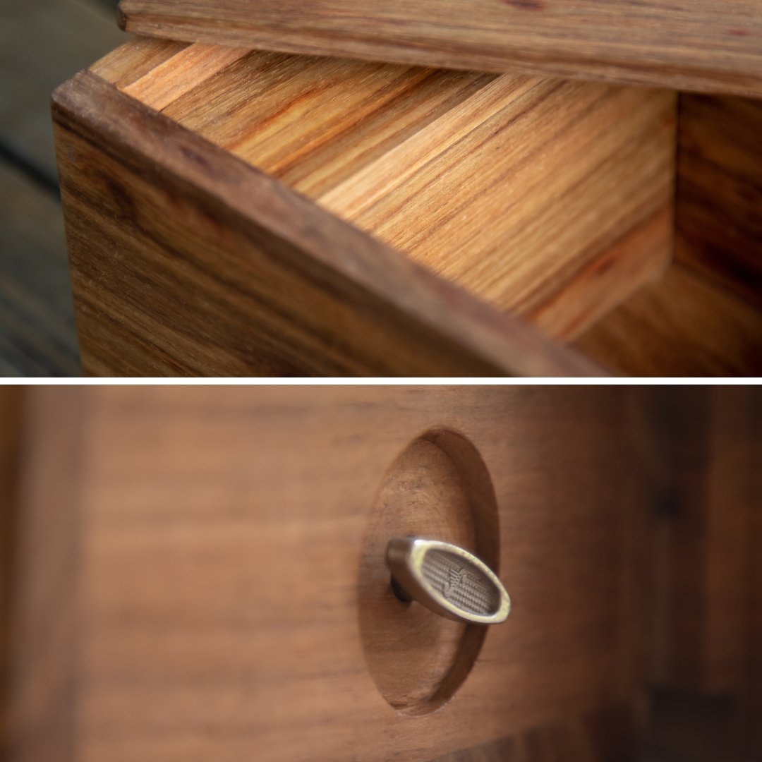 Handcrafted Kiaat Keepsake Music Box | Wind up Mechanism | Large | Free Delivery - Music Box SA
